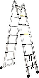 TELESKOPICKÝ ŽEBŘÍK-ŠTAFLE AR99-6440 7+7 STUPŇŮ, 4,4 M