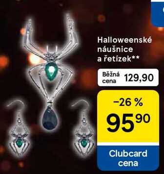Halloweenské náušnice a řetízek 