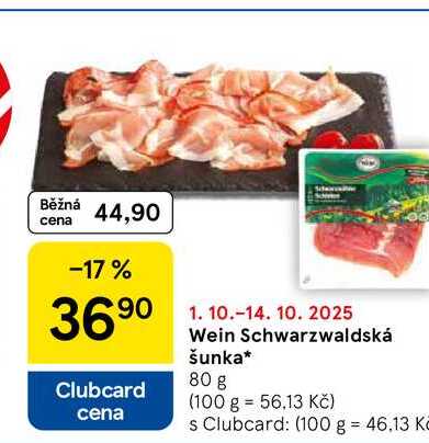 Wein Schwarzwaldská šunka, 80 g  