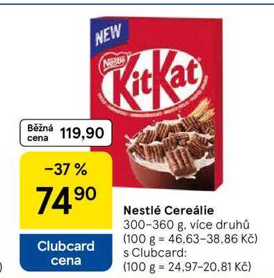 Nestlé Cereálie, 300-360 g, více druhů 