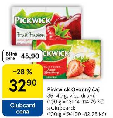 Pickwick Ovocný čaj, 35-40 g, více druhů 