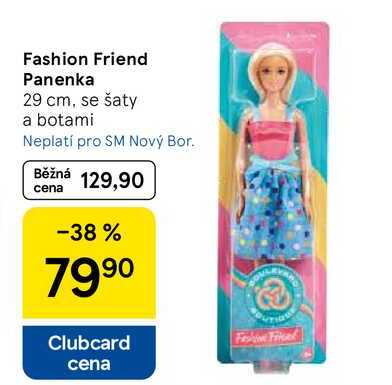 Fashion Friend Panenka, 29 cm, se šaty a botami 