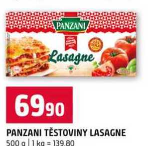 PANZANI TĚSTOVINY LASAGNE 500 G