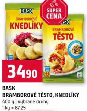 BASK S BRAMBOROVÉ TĚSTO, KNEDLÍKY 400 g