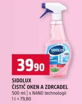 SIDOLUX ČISTIČ OKEN A ZDRCADEL 500 ml