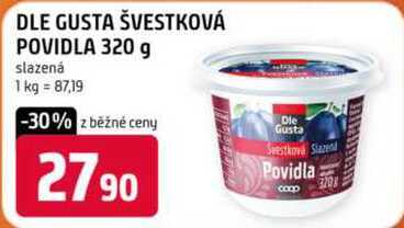 DLE GUSTA ŠVESTKOVÁ POVIDLA 320 g