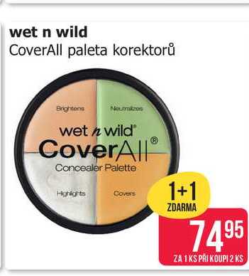 wet n wild CoverAll paleta korektorů