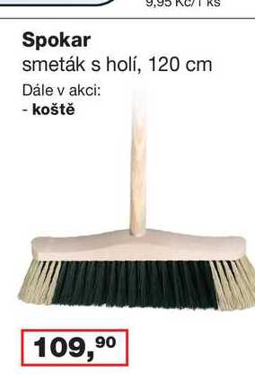 Spokar smeták s holí, 120 cm