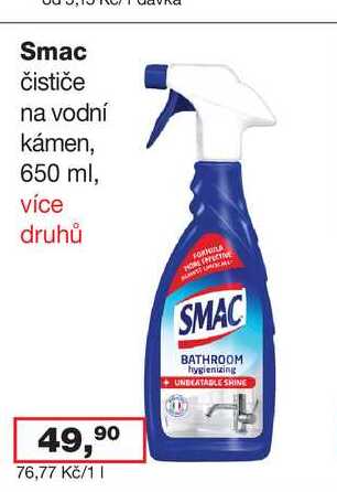 Smac čističe na vodní kámen, 650 ml, více druhů