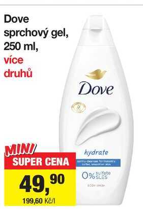 Dove sprchový gel, vybrané druhy 250ml