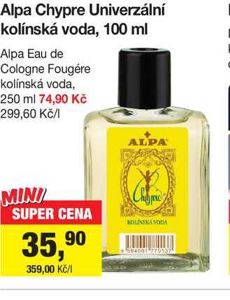 Alpa Eau de Cologne Fougére kolínská voda, 250 ml