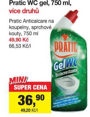 Pratic WC gel, 750 ml, více druhů 
