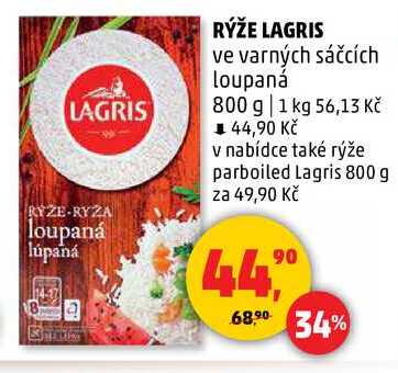 RÝŽE LAGRIS ve varných sáčcích loupaná, 800 g 