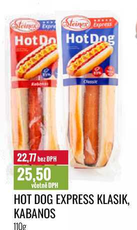 HOT DOG EXPRESS KLASIK, KABANOS 110g  