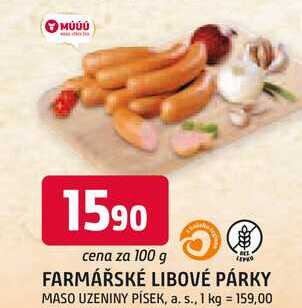 FARMÁŘSKÉ LIBOVÉ PÁRKY 100g