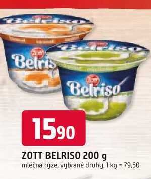 Zott Belriso mléčná rýže různé příchutě 200g