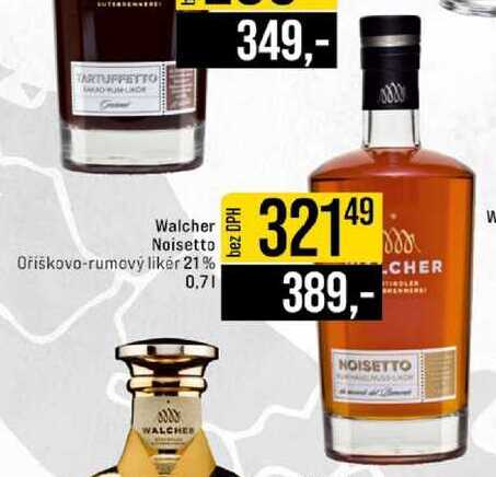 Walcher Noisetto Oříškovo-rumový likér 21% 0,7 l
