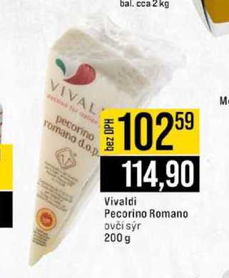 Vivaldi Pecorino Romano ovčí sýr 200g 
