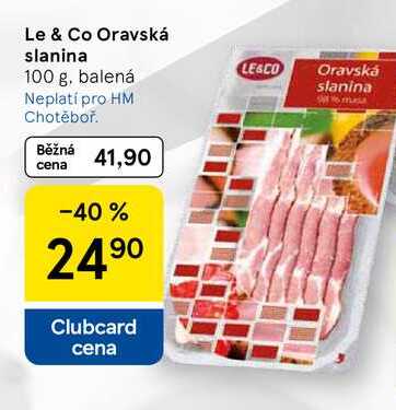 Le & Co Oravská slanina, 100 g, balená 