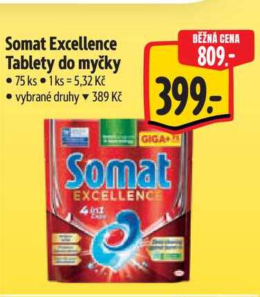 Somat Excellence Tablety do myčky 75 ks