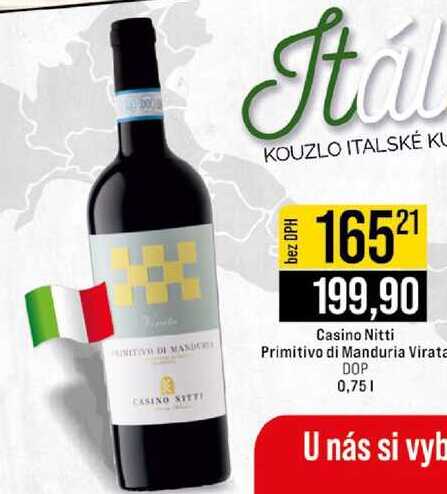 Casino Nitti Primitivo di Manduria Virata 0,75 l