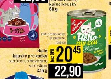Hello kousky pro kočky 415 g