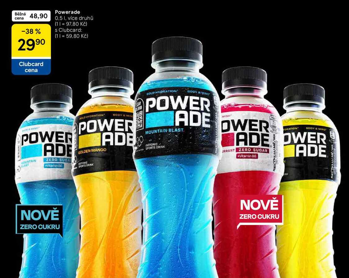Powerade, 0,5 l, více druhů  