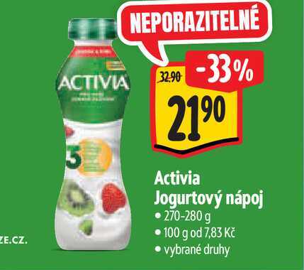   Activia Jogurtový nápoj 270-280 g 