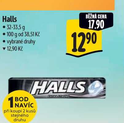 Halls 32-33,5 g 