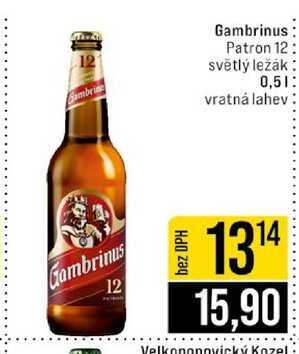 Gambrinus Patron 12 světlý ležák 0,5 l