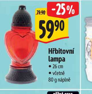  Hřbitovní lampa  26 cm 