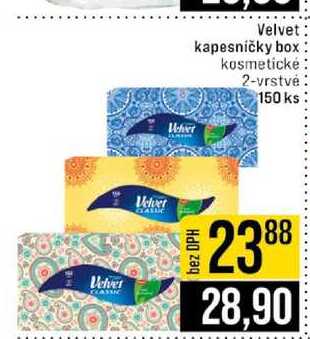 Velvet kapesníčky box kosmetické 2-vrstvé 150 ks 