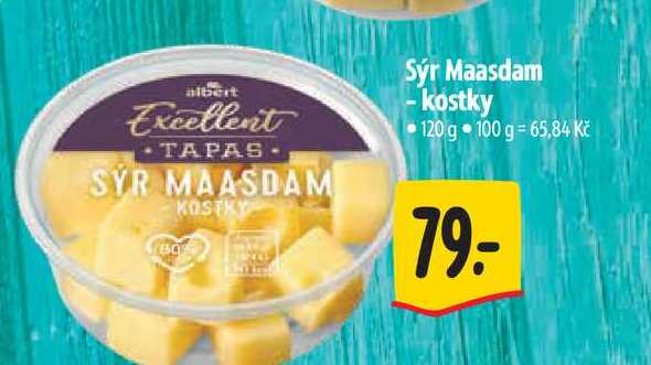   Sýr Maasdam -kostky 120 g 