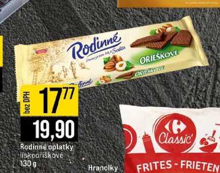 Sedita Rodinné oplatky lískooříškové 130 g 