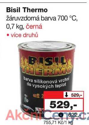 Bisil Thermo žáruvzdorná barva 700 °C, 0,7 kg