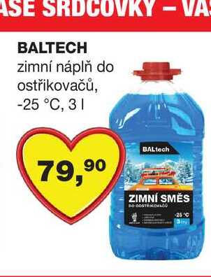 BALTECH zimní náplň do ostřikovačů, -25 °C, 3l