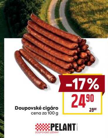 Doupovské cigáro cena za 100 g 