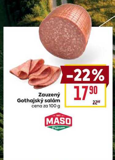 Zauzený Gothajský salám cena za 100 g 