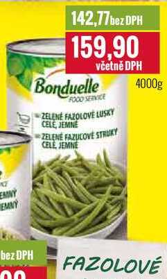 Bonduelle zelené fazolové lusky 4000g