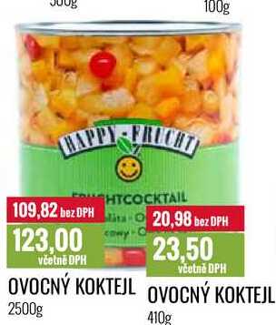 OVOCNÝ KOKTEJL 410g, 2500g 