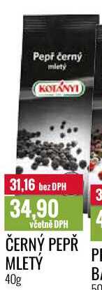 ČERNÝ PEPŘ MLETÝ 40g 