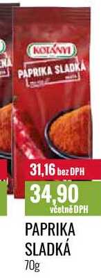 PAPRIKA SLADKÁ 70g 