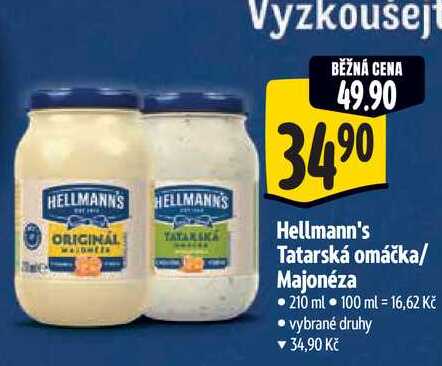  Hellmann's Tatarská omáčka/ Majonéza 210 ml  