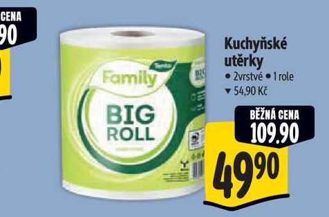  Kuchyňské utěrky 2vrstvé 1 role 