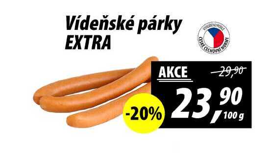 Vídeňské párky EXTRA, 100 g