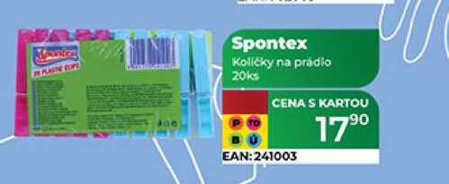 Spontex Količky na prádlo 20ks 