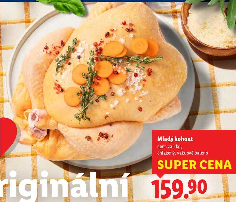 Mladý kohout, cena za 1 kg