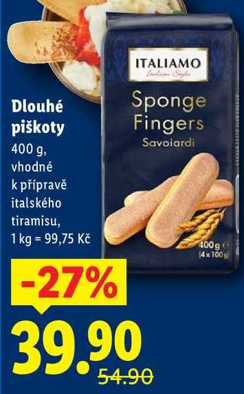 Dlouhé piškoty, 400 g