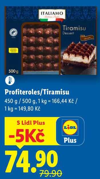 Profiteroles/Tiramisu, 450 g/500 g