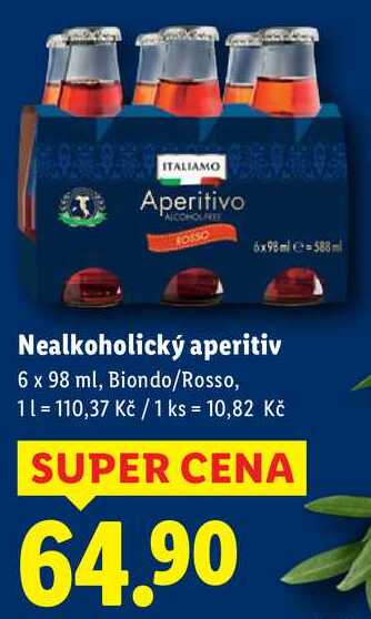 Nealkoholický aperitiv, 6x 98 ml